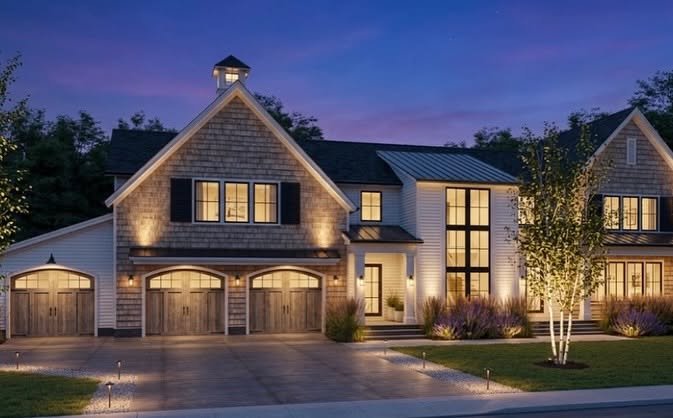 Featured O'Connell Builders new construction project at twilight